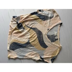 Rachel Zoe Women's Soft Linen Short Sleeve Blouse Size L